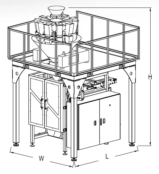 CM-W Packaging Machine With Multihead Weigher