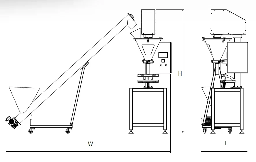 SA-A Yarı Otomatik Vidalı Toz Dolum Makinesi