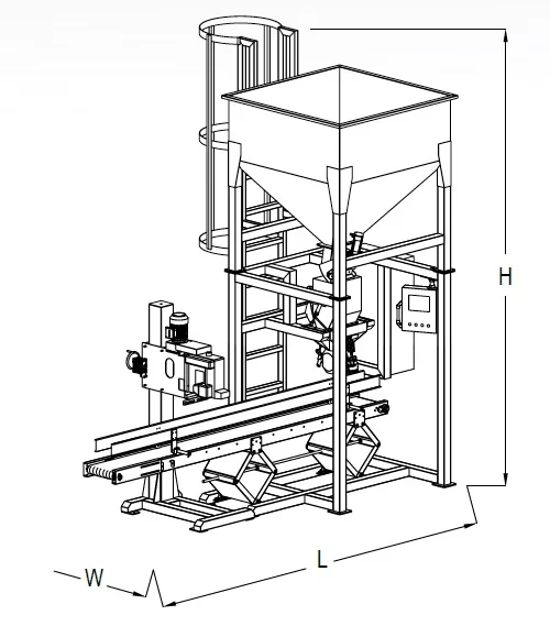 Machine D’emballage Semi-Automatique De Remplissage De Sacs SA-S